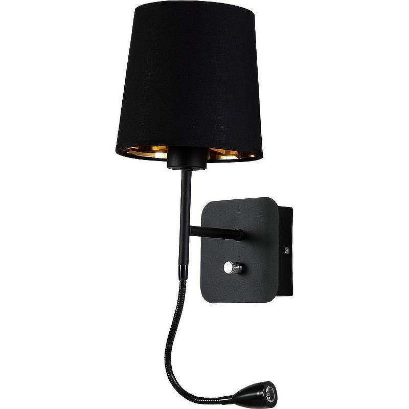 Настенный светильник Crystal Lux Pablo AP2 Black Black-Gold цвет плафона/подвески Золото, Черный, цвет арматуры Черный