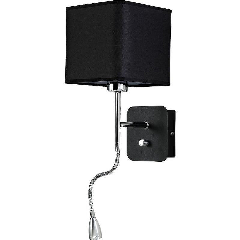 Настенный светильник Crystal Lux Paco AP2 Chrome Black цвет плафона/подвески Черный, Хром, цвет арматуры Черный, Хром
