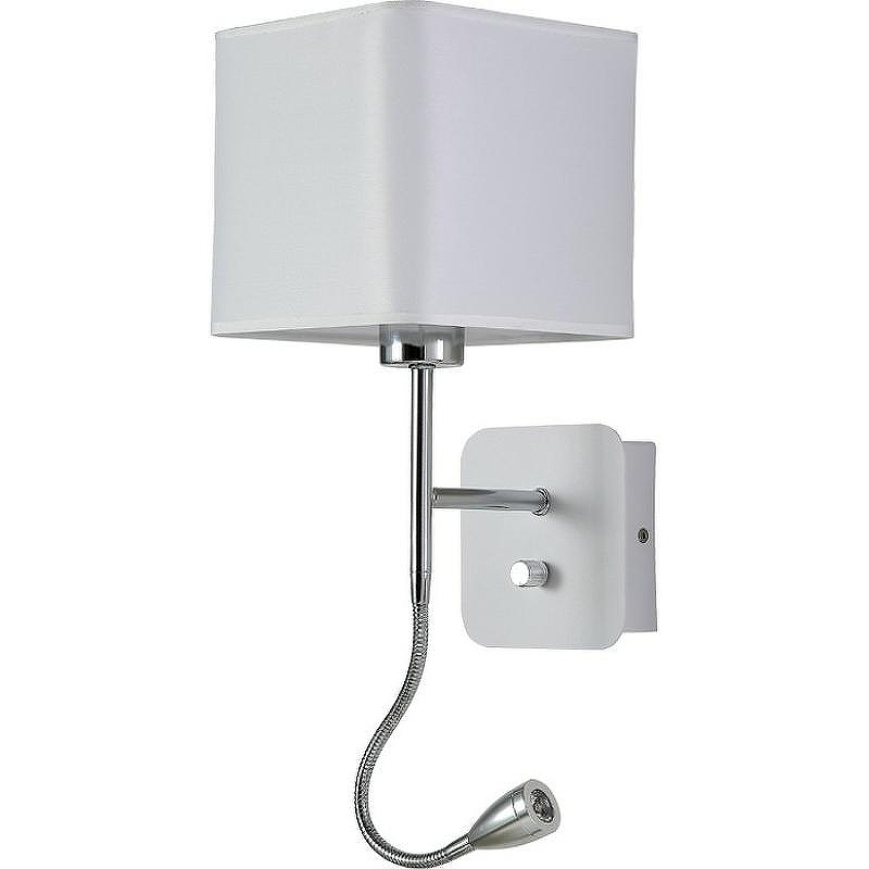 Настенный светильник Crystal Lux Paco AP2 Chrome White цвет плафона/подвески Белый, Хром, цвет арматуры Белый, Хром