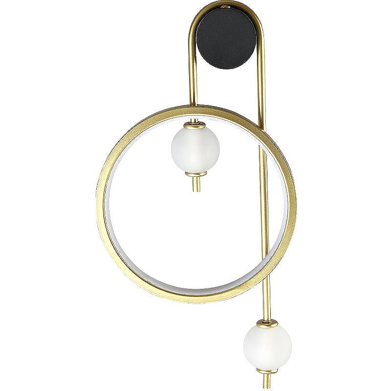 Настенный светильник Crystal Lux Rodrigo AP20W Led Black Gold цвет плафона/подвески Белый, цвет арматуры Черный, Золото