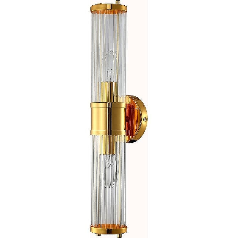 Настенный светильник Crystal Lux Sancho AP2 Gold цвет плафона/подвески Прозрачный, цвет арматуры Золото