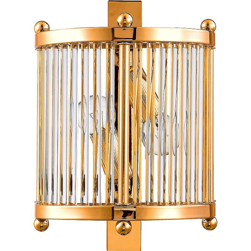 Настенный светильник Crystal Lux Tadeo AP2 Gold Transparente цвет плафона/подвески Золото, Прозрачный, цвет арматуры Золото