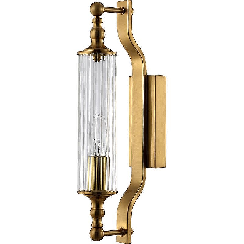 Настенный светильник Crystal Lux Tomas AP1 Brass цвет плафона/подвески Прозрачный, цвет арматуры Латунь