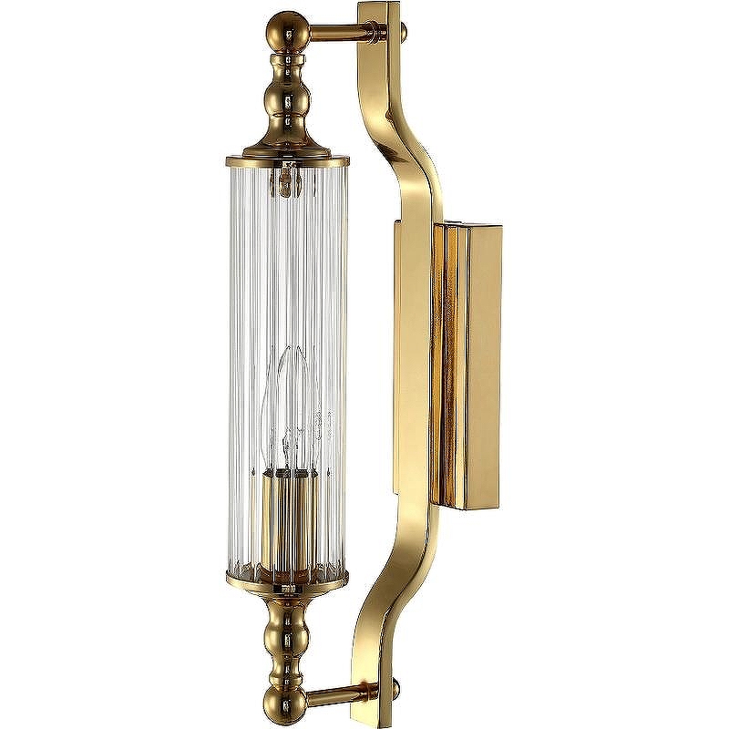 Настенный светильник Crystal Lux Tomas AP1 Gold цвет плафона/подвески Прозрачный, цвет арматуры Золото