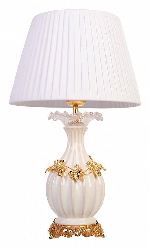 Настольная лампа Abrasax 8107 TL.8107-1GO цвет плафона/подвески Бежевый, цвет арматуры Белый, Золото