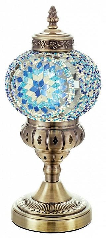 Настольная лампа Citilux Каир CL419816 цвет плафона/подвески Синий, цвет арматуры Бронза