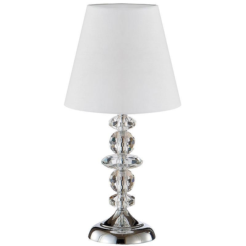 Настольная лампа Crystal Lux Armando LG1 Chrome цвет плафона/подвески Белый, цвет арматуры Прозрачный, Хром
