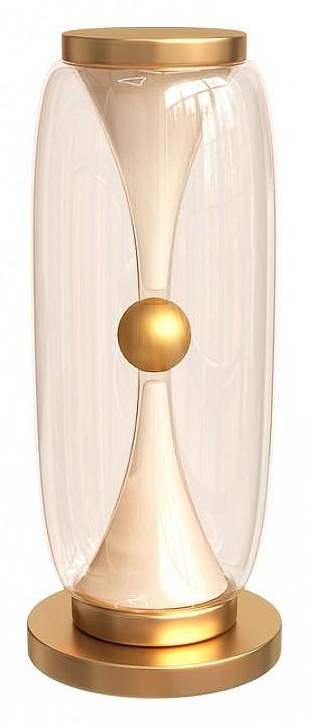 Настольная лампа Divinare Sterzo 1244/17 TL-20 цвет плафона/подвески Оранжевый, цвет арматуры Латунь