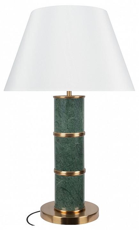 Настольная лампа Loft it Malachite 10447T цвет плафона/подвески Слоновая кость, цвет арматуры Бронза, Зеленый