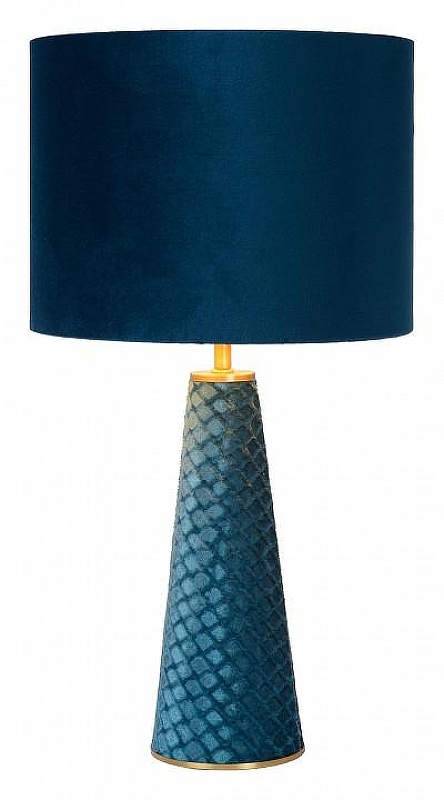 Настольная лампа Lucide Extravaganza Velvet 10501/81/37 цвет плафона/подвески Бирюзовый, цвет арматуры Бирюзовый