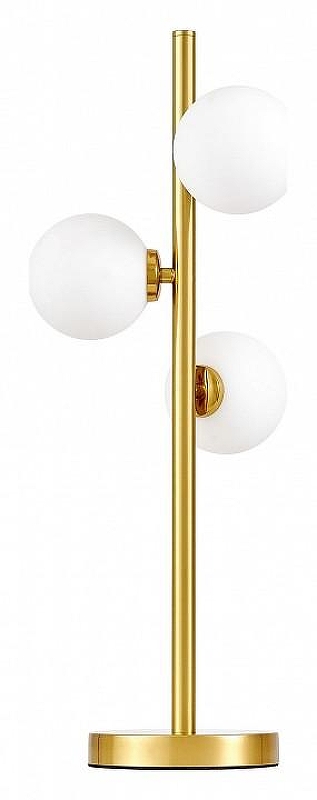 Настольная лампа LUMINA DECO MARSIADA LDT 6033-3 MD цвет плафона/подвески Белый, цвет арматуры Латунь