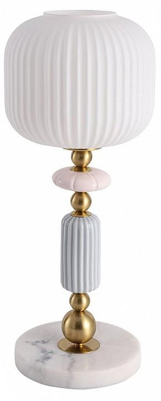 Настольная лампа Lumion ALEGRA 8334/1T цвет плафона/подвески Белый, цвет арматуры Бронза, Серый