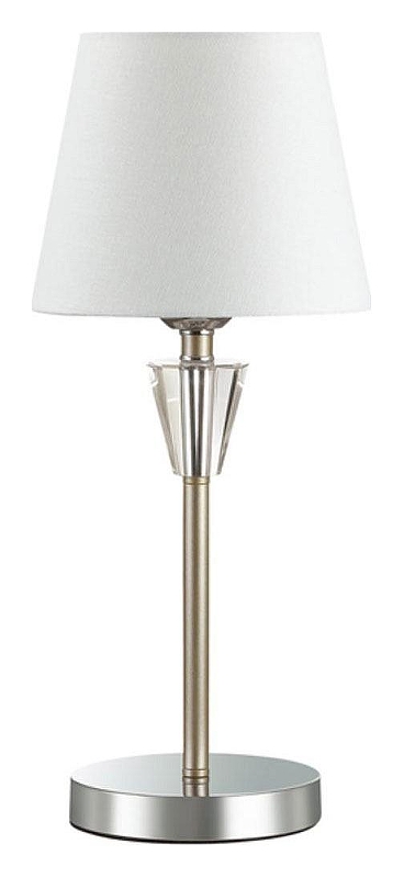 Настольная лампа Lumion Loraine 3733/1T цвет плафона/подвески Белый, цвет арматуры Золото, Прозрачный, Хром