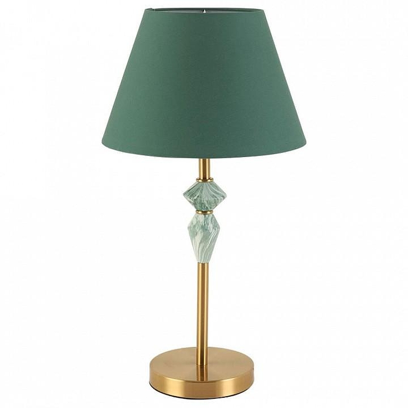 Настольная лампа Lumion VERMONT 8275/1T цвет плафона/подвески Зеленый, цвет арматуры Зеленый, Латунь
