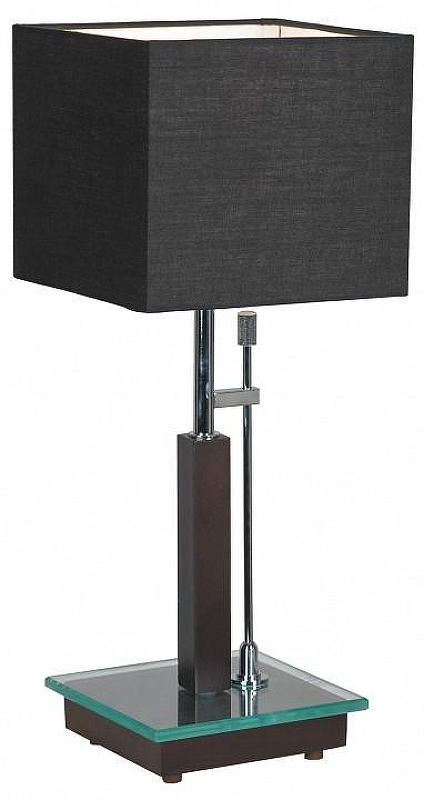 Настольная лампа Lussole Montone GRLSF-2574-01 цвет плафона/подвески Черный, цвет арматуры Коричневый, Хром
