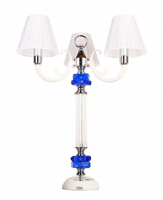 Настольная лампа Manne Manne TL.7810-3 BLUE цвет плафона/подвески Белый, цвет арматуры Хром