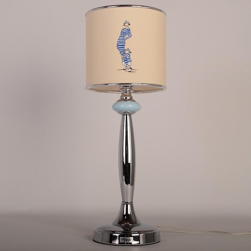Настольная лампа Manne TL.7737-1BL TL.7737-1BL (дама с ребенком) настольная лампа 1л цвет плафона/подвески Разноцветный, цвет арматуры Хром