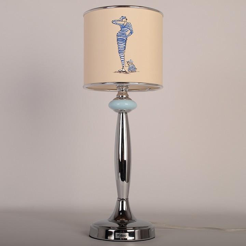 Настольная лампа Manne TL.7737-1BL TL.7737-1BL (дама с собачкой) настольная лампа 1л цвет плафона/подвески Разноцветный, цвет арматуры Хром