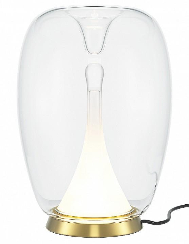 Настольная лампа Maytoni Halo MOD282TL-L15G3K1 цвет плафона/подвески Прозрачный, цвет арматуры Золото