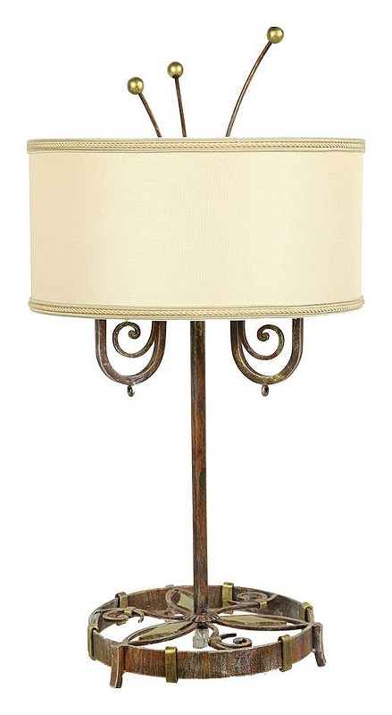 Настольная лампа MM Lampadari Eden 6578/L3 V2172 цвет плафона/подвески Белый, цвет арматуры Бронза