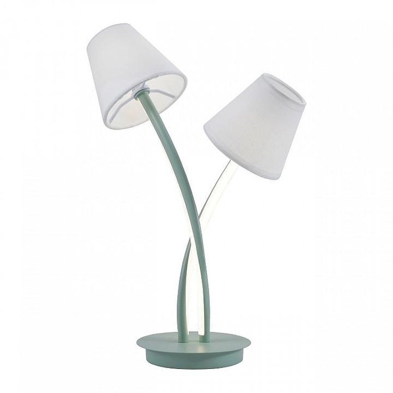 Настольная лампа MW-Light Аэлита 10 480033302 цвет плафона/подвески Белый, цвет арматуры Зеленый