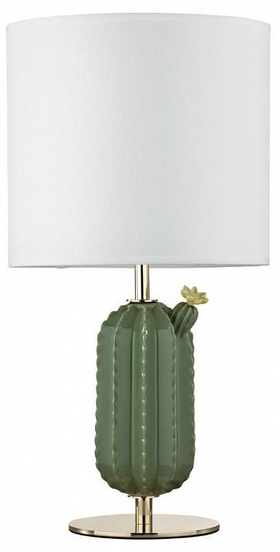 Настольная лампа Odeon Light Cactus 5425/1T цвет плафона/подвески Белый, цвет арматуры Зеленый, Золото