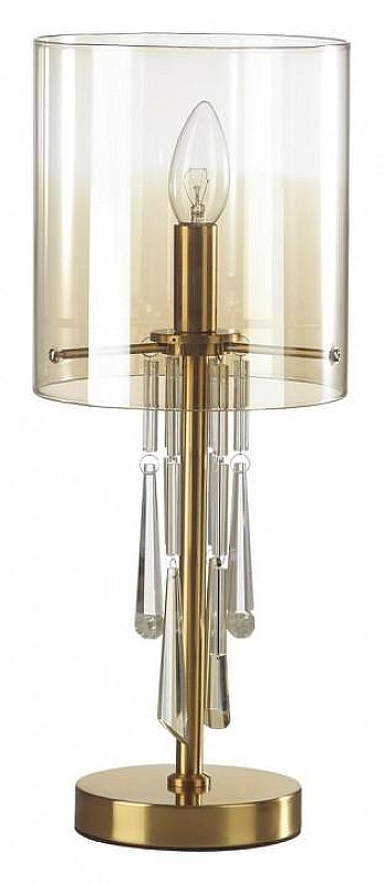 Настольная лампа Odeon Light Nicole 4886/1T цвет плафона/подвески Прозрачный, Оранжевый, цвет арматуры Бронза