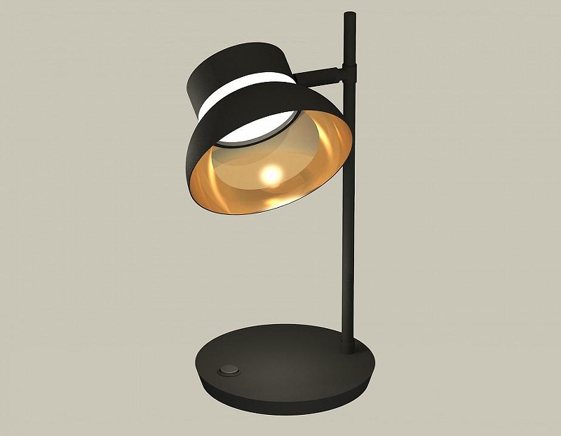 Настольная лампа офисная Ambrella Light XB XB9802101 цвет плафона/подвески Золото, Прозрачный, Черный, цвет арматуры Черный