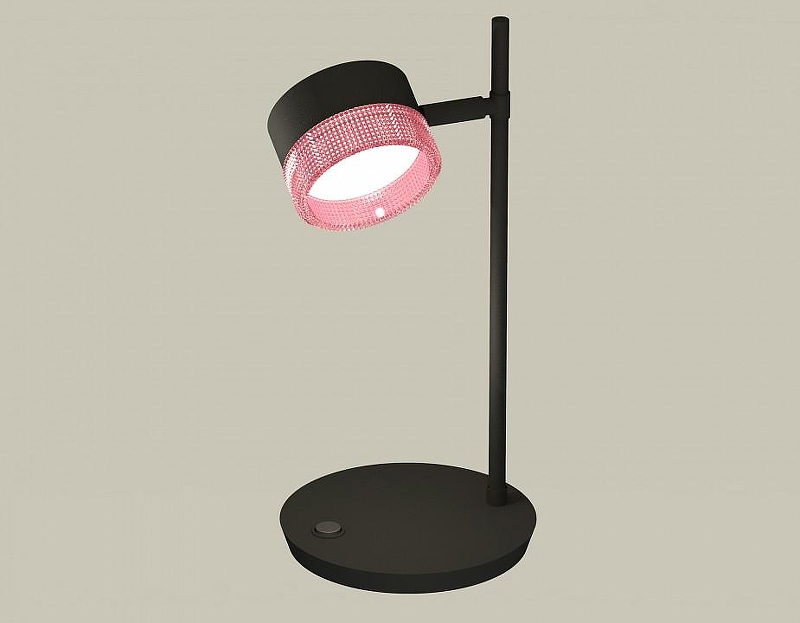 Настольная лампа офисная Ambrella Light XB XB9802251 цвет плафона/подвески Розовый, цвет арматуры Черный