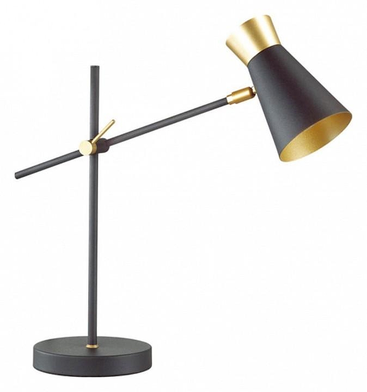 Настольная лампа офисная Lumion Liam 3790/1T цвет плафона/подвески Золото, Черный, цвет арматуры Черный