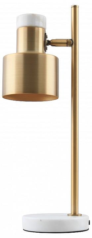 Настольная лампа офисная Moderli Goldy V11308-1T цвет плафона/подвески Белый, Золото, Латунь, цвет арматуры Белый, Латунь