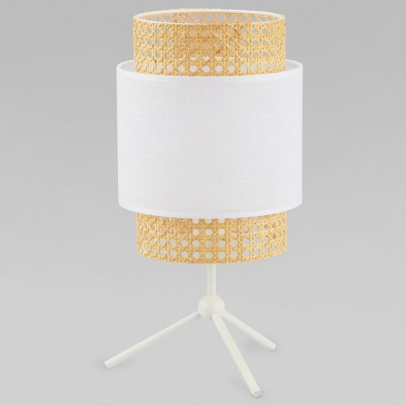 Настольная лампа TK Lighting Boho 6565 Boho White цвет плафона/подвески Бежевый, Белый, цвет арматуры Белый