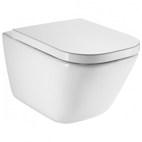 Навесной | подвесной унитаз Roca The Gap Clean Rim 34647L000 безободковый + HARO Данте 534526 микролифт