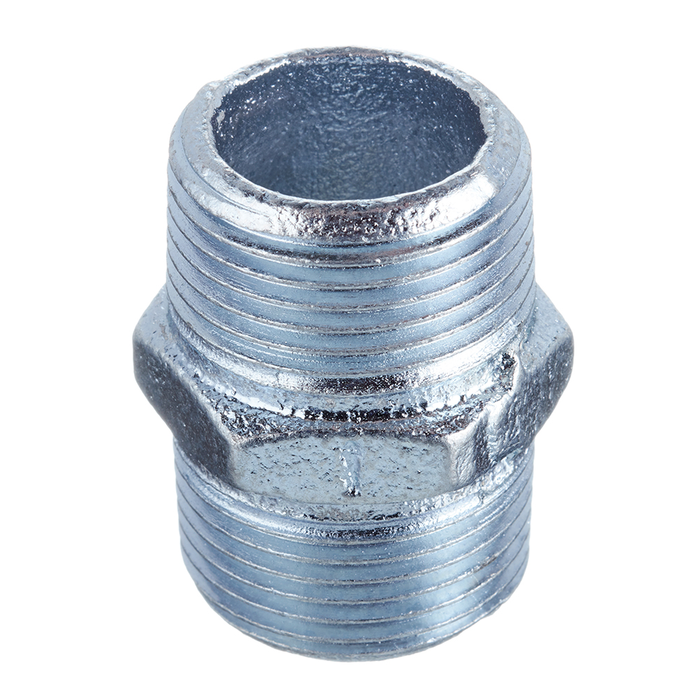 Ниппель Gebo Platinum 1 НР(ш) х 1 НР(ш) чугунный оцинкованный (280-6V)