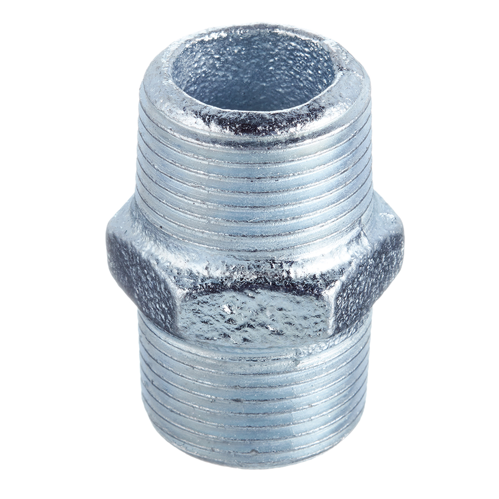 Ниппель Gebo Platinum 3/4 НР(ш) х 3/4 НР(ш) чугунный оцинкованный (280-5V)