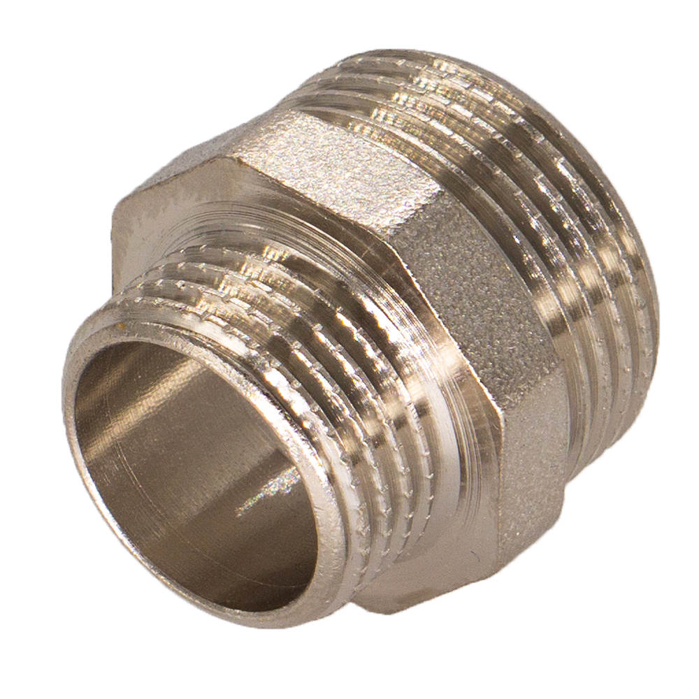 Ниппель переходной CTM 1 1/2 НР(ш) х 3/4 НР(ш) латунный (CRRN1234)