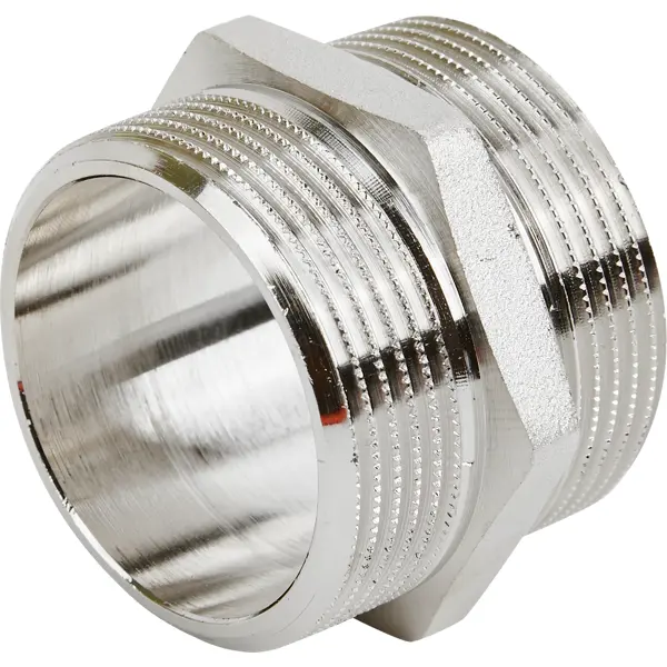 Ниппель Stout 1 1/2" НР мм никелированная латунь