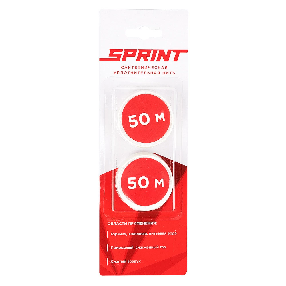 Нить для герметизации резьбы Sprint полимерная 2х50 м сменная катушка