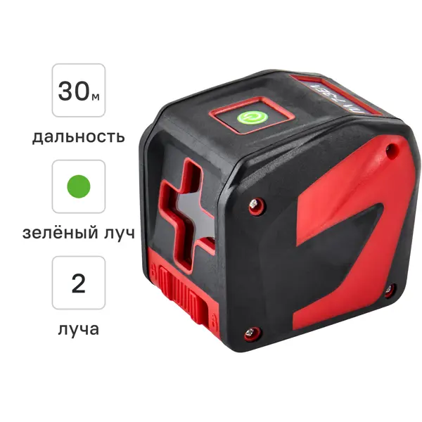 Нивелир лазерный Elitech ПЛ 7-ЗЕЛ зеленый луч штатив в комплекте, 30 м