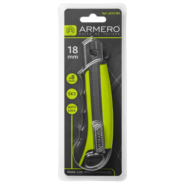нож сегментный ARMERO 18мм + 8 лезвий