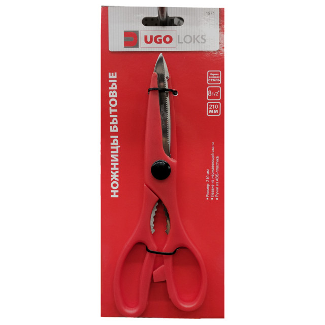 ножницы бытовые UGO LOKS 210мм ABS-пластик
