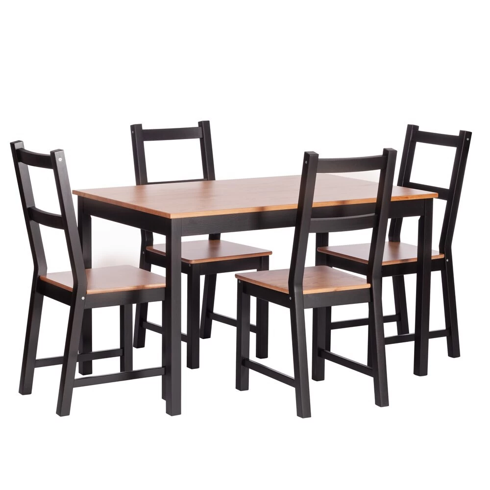 Обеденная группа антик черный стол и 4 стула Sonata Dining Set (21795)