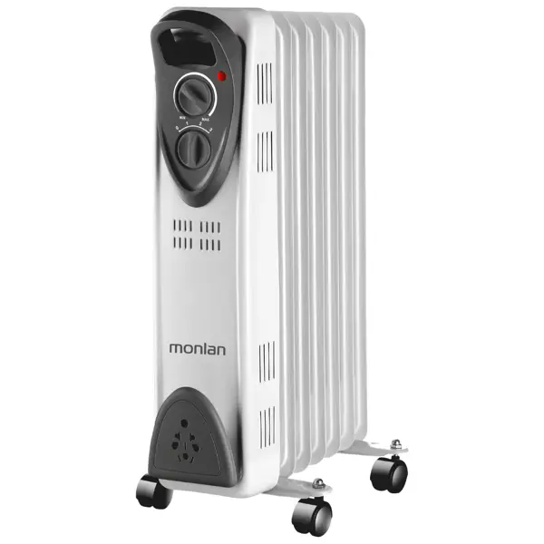 Обогреватель масляный Monlan MY-15G с механическим термостатом 1500 Вт 7 секций цвет светло-серый