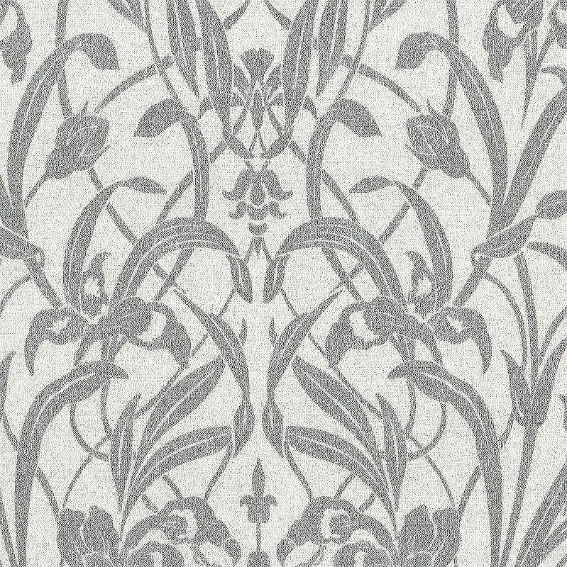 Обои AS Creation Luxury Damask 38850-3 Винил на флизелине (1,06*10,05) Белый/Серый, Листья/Цветы/Орнамент