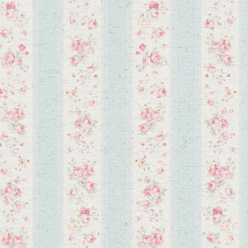 Обои AS Creation Maison Charme 39069-1 Винил на флизелине (0,53*10,05) Белый/Голубой/Розовый, Полоса/Цветы