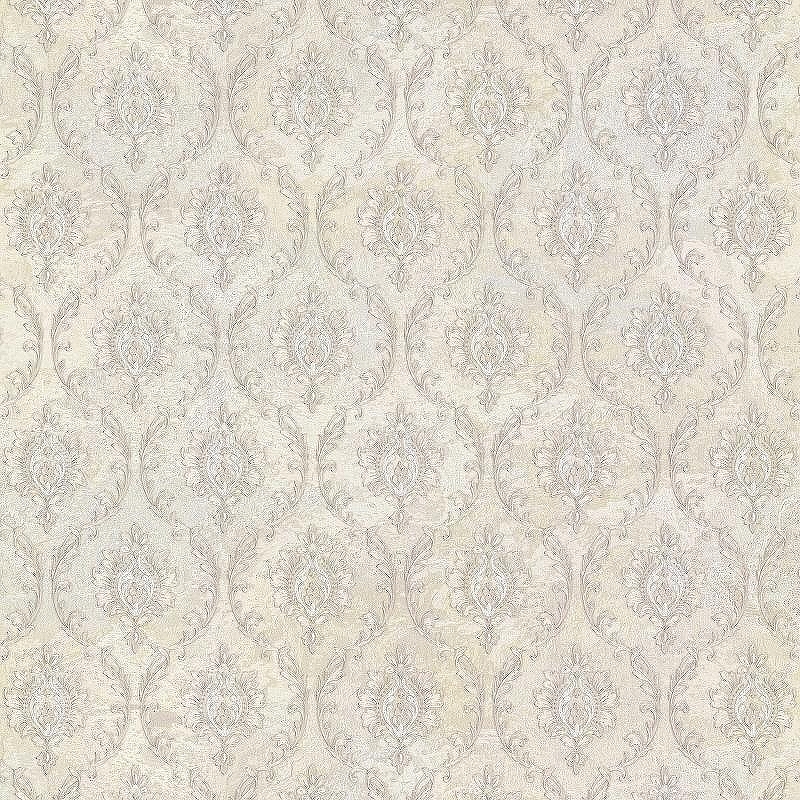 Обои Decori-Decori Carrara 2 83656 Винил на флизелине (1,06*10,05) Серый/Бежевый, Дамаск
