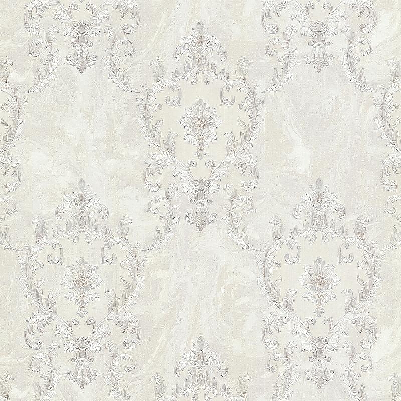 Обои Decori-Decori Forte dei Marmi 2 83705 Винил на флизелине (1,06*10,05) Белый/Бежевый, Дамаск