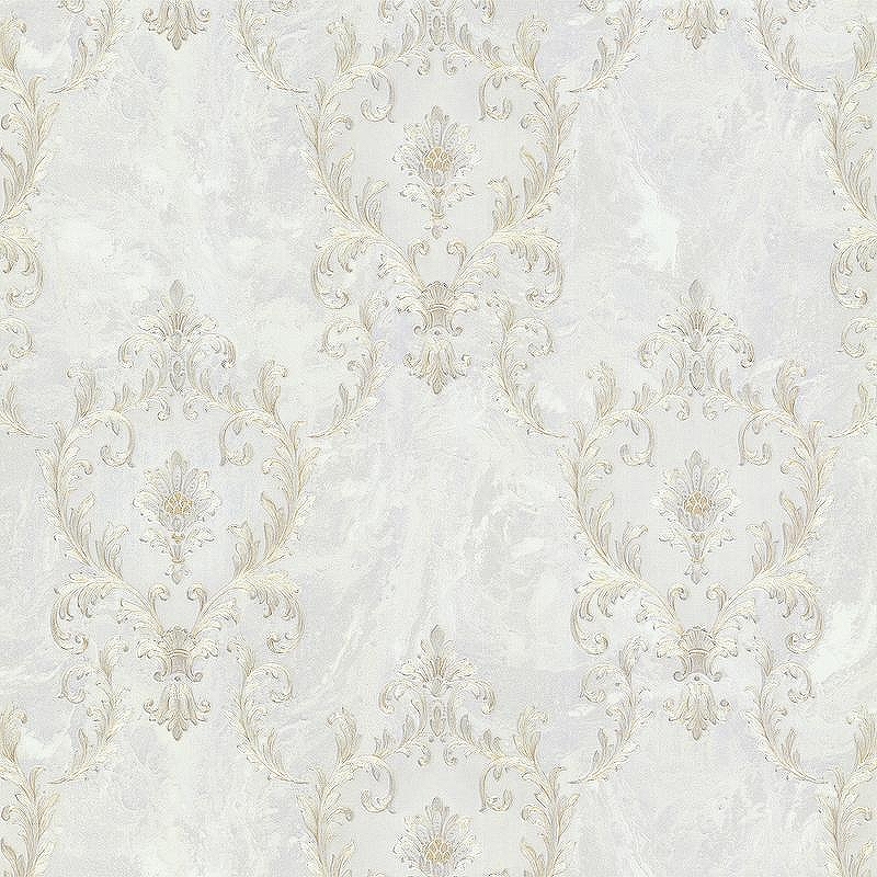Обои Decori-Decori Forte dei Marmi 2 83706 Винил на флизелине (1,06*10,05) Бежевый/Серый, Дамаск