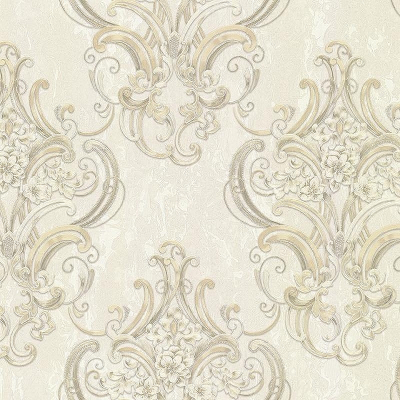 Обои Decori-Decori Mirabilia 83417 Винил на флизелине (1,06*10,05) Бежевый, Дамаск