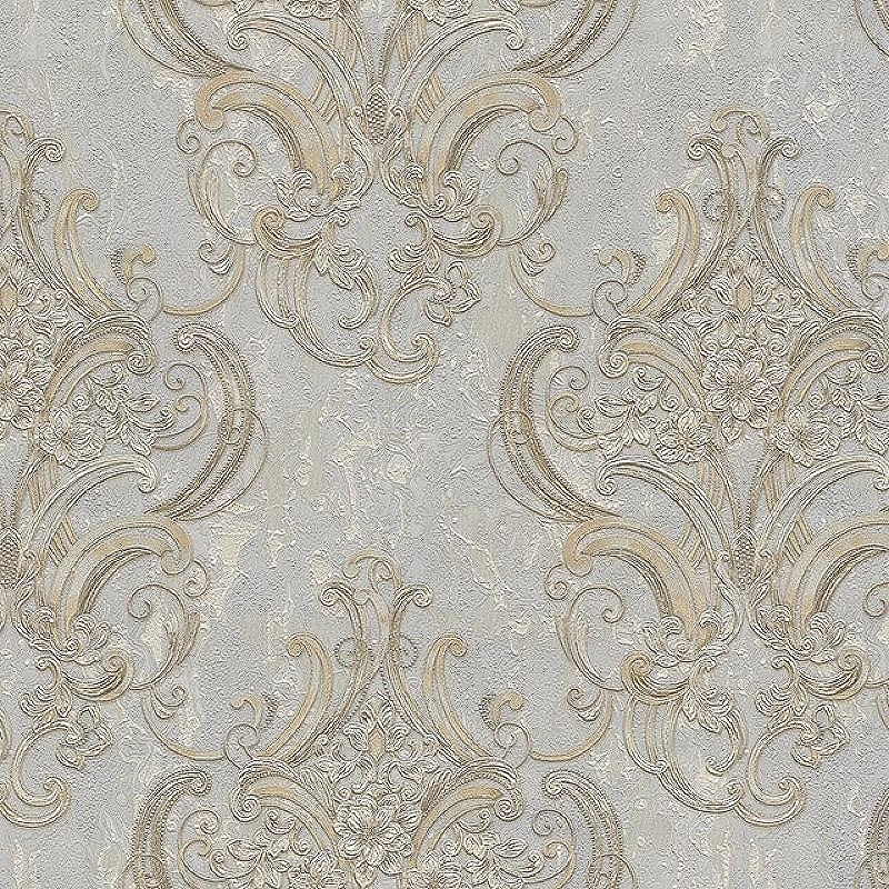 Обои Decori-Decori Mirabilia 83418 Винил на флизелине (1,06*10,05) Серый, Дамаск
